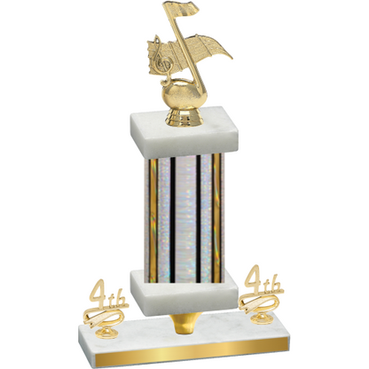 Premium Single Silver Glacier Fourth Place Music Trophy