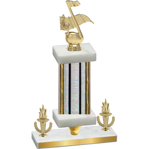 Premium Single Silver Glacier Victory Music Trophy