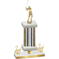 Premium Single Silver Glacier Second Place Golf Trophy