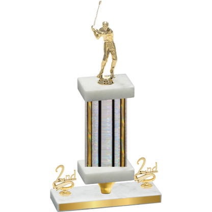 Premium Single Silver Glacier Second Place Golf Trophy