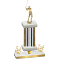 Premium Single Silver Glacier Third Place Golf Trophy