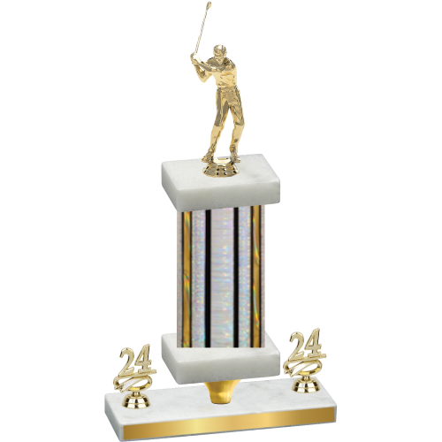 Premium Single Silver Glacier Year Golf Trophy