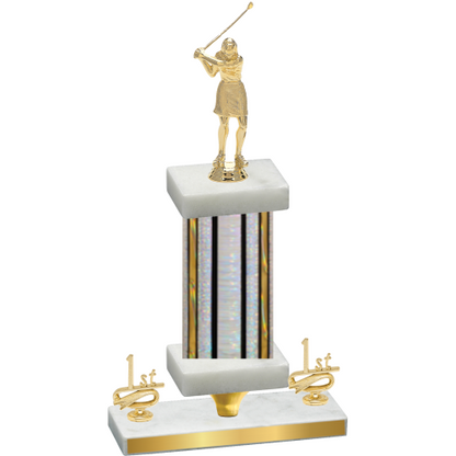 Premium Single Silver Glacier First Place Golf Trophy