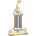 Premium Single Silver Glacier First Place Golf Trophy