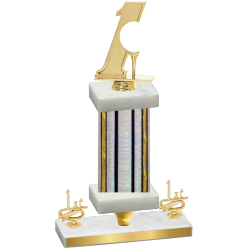 Premium Single Silver Glacier First Place Golf Trophy