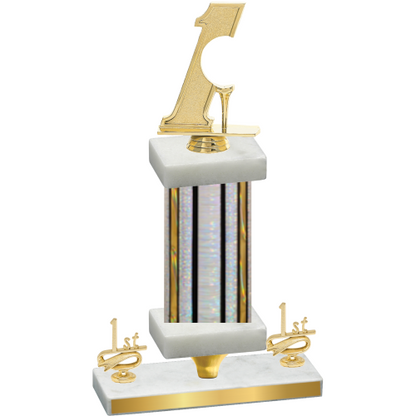 Premium Single Silver Glacier First Place Golf Trophy