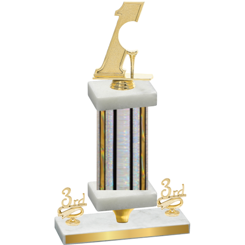 Premium Single Silver Glacier Third Place Golf Trophy