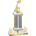 Premium Single Silver Glacier Fourth Place Golf Trophy