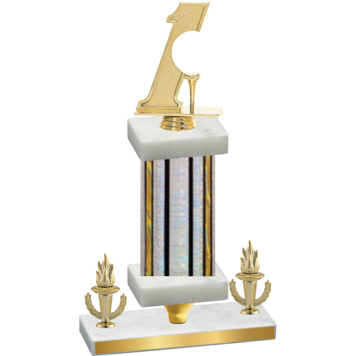 Premium Single Silver Glacier Victory Golf Trophy