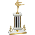 Premium Single Silver Glacier Victory Karate Trophy