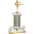 Premium Single Silver Glacier Year Karate Trophy