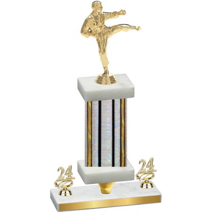 Premium Single Silver Glacier Year Karate Trophy