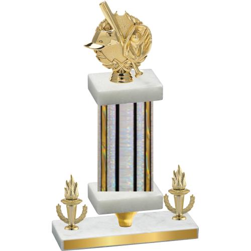 Premium Single Silver Glacier Victory Baseball Trophy