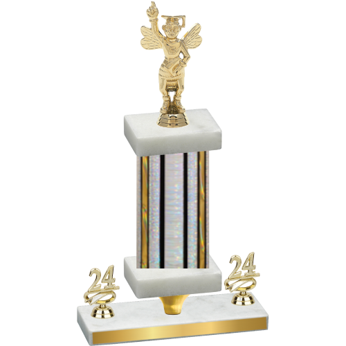 Premium Single Silver Glacier Year Academics Trophy