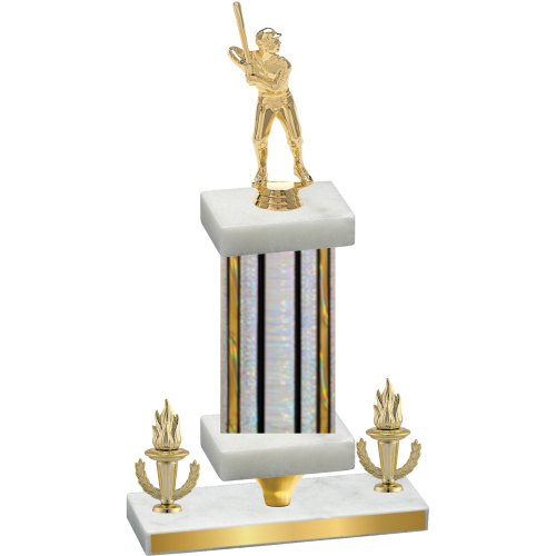 Premium Single Silver Glacier Victory Baseball Trophy