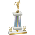Premium Single Silver Carbon Fiber Year Tennis Trophy