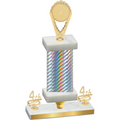 Premium Single Silver Carbon Fiber Fourth Place Insert Trophy