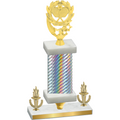 Premium Single Silver Carbon Fiber Victory Pickleball Trophy