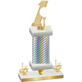 Premium Single Silver Carbon Fiber First Place Golf Trophy