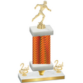 Premium Single Orange Carbon Fiber Second Place Running Trophy