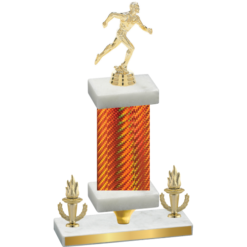 Premium Single Orange Carbon Fiber Victory Running Trophy