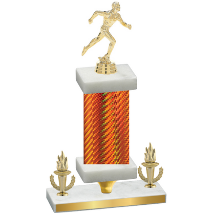 Premium Single Orange Carbon Fiber Victory Running Trophy