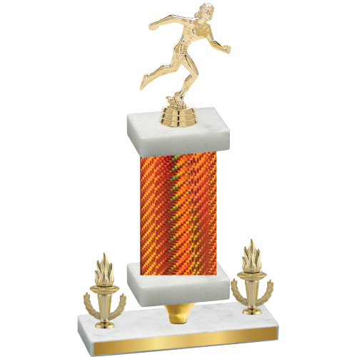 Premium Single Orange Carbon Fiber Victory Running Trophy