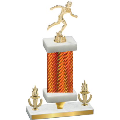 Premium Single Orange Carbon Fiber Victory Running Trophy