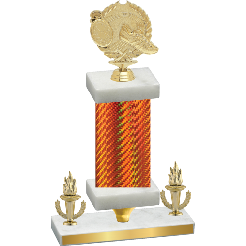 Premium Single Orange Carbon Fiber Victory Running Trophy