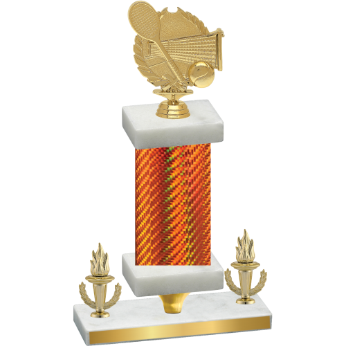 Premium Single Orange Carbon Fiber Victory Tennis Trophy