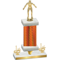 Premium Single Orange Carbon Fiber First Place Wrestling Trophy