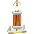 Premium Single Orange Carbon Fiber Year Wrestling Trophy