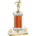 Premium Single Orange Carbon Fiber First Place Swimming Trophy