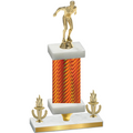 Premium Single Orange Carbon Fiber Victory Swimming Trophy