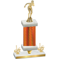 Premium Single Orange Carbon Fiber First Place Tennis Trophy