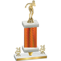 Premium Single Orange Carbon Fiber Year Tennis Trophy