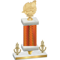 Premium Single Orange Carbon Fiber Victory Swimming Trophy