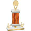 Premium Single Orange Carbon Fiber Third Place Insert Trophy