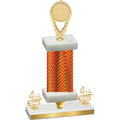 Premium Single Orange Carbon Fiber Fourth Place Insert Trophy