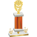 Premium Single Orange Carbon Fiber Second Place Pickleball Trophy