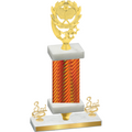 Premium Single Orange Carbon Fiber Third Place Pickleball Trophy