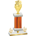 Premium Single Orange Carbon Fiber Fourth Place Pickleball Trophy