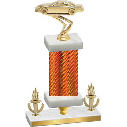 Premium Single Orange Carbon Fiber Victory Cars Trophy