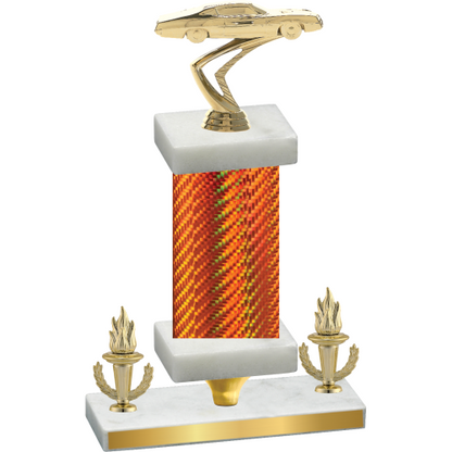 Premium Single Orange Carbon Fiber Victory Cars Trophy