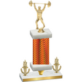 Premium Single Orange Carbon Fiber Victory Weights Trophy