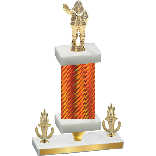 Premium Single Orange Carbon Fiber Victory Holiday Trophy