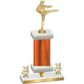 Premium Single Orange Carbon Fiber Year Karate Trophy