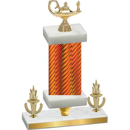 Premium Single Orange Carbon Fiber Victory Academics Trophy