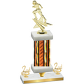 Premium Single Orange Glacier Second Place Football Trophy