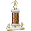 Premium Single Orange Glacier Year Soccer Trophy